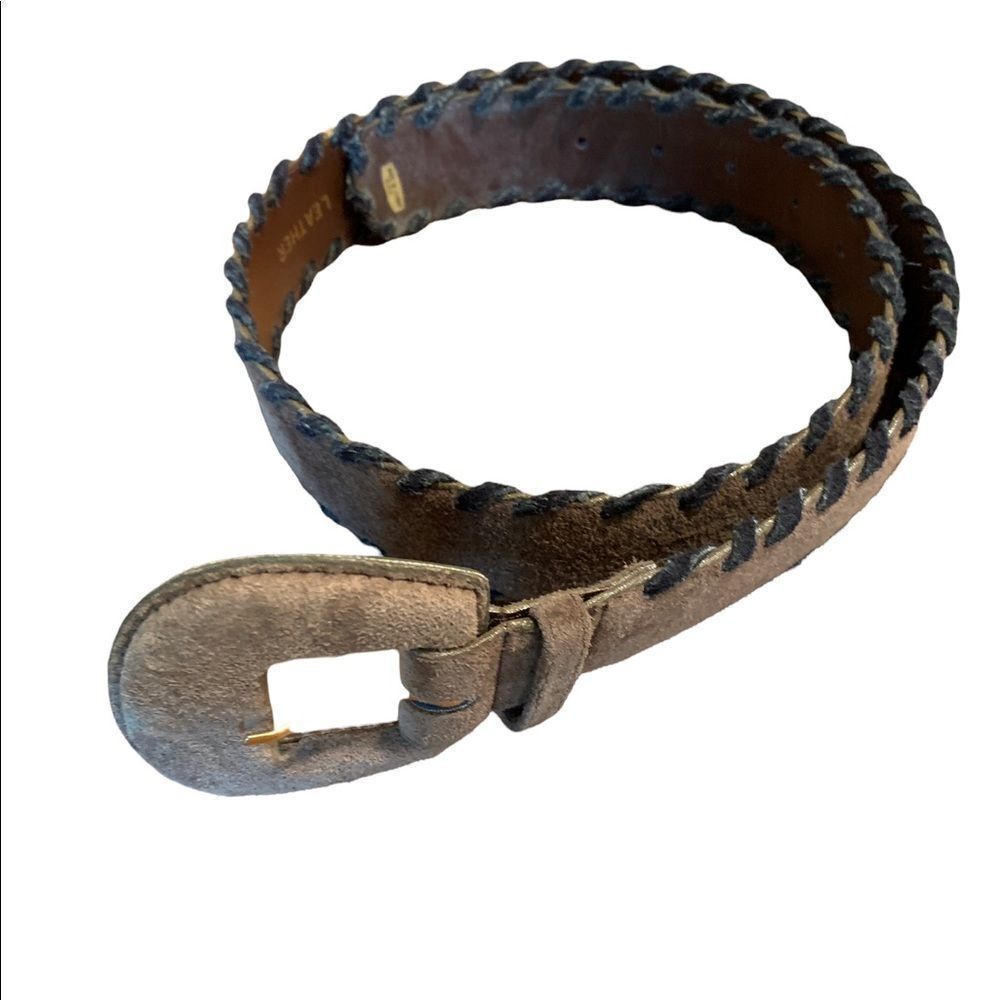 The Austin Collection Leather Brown Suede Belt M/L